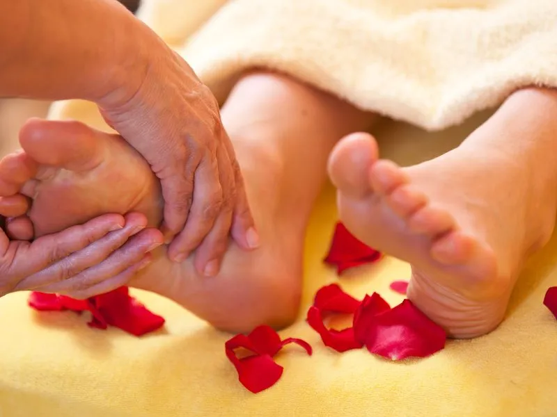 Image of oil being poured onto hand